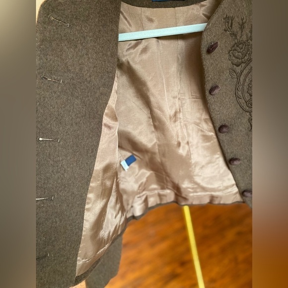 Herman Geist Embroidered Blazer Jacket VTG Wool Blend Folk Castle Scandi Boho - Picture 9 of 12